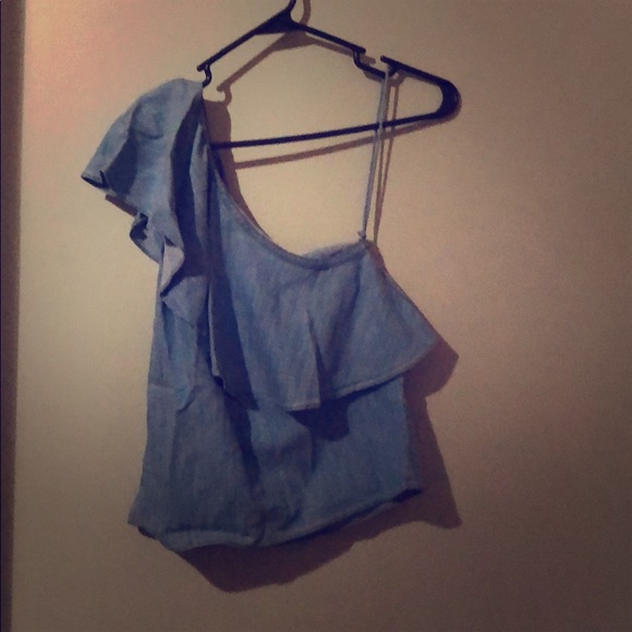 Alice + Olivia calla one shoulder ruffled top - Picture 2 of 2